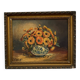 Oil on canvas still life bouquet of flowers 20th century M. Meton