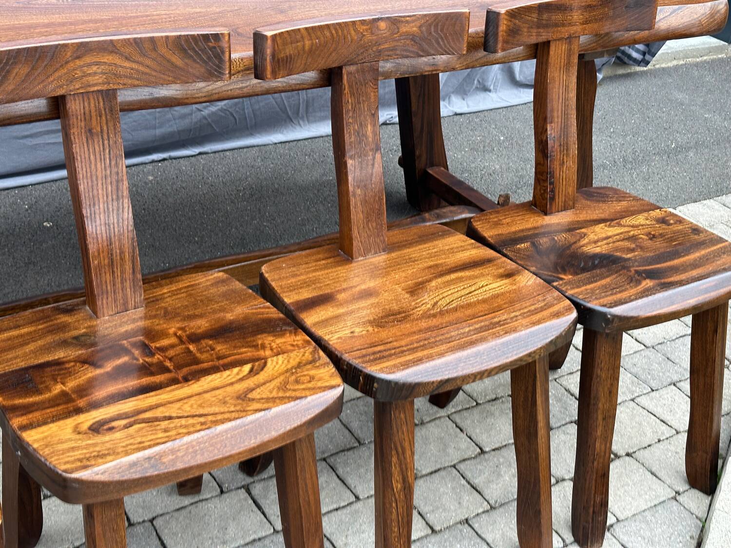 Aranjou table and chairs set 1980
