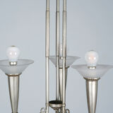 Art Deco chandelier circa 1930 in metal and glass