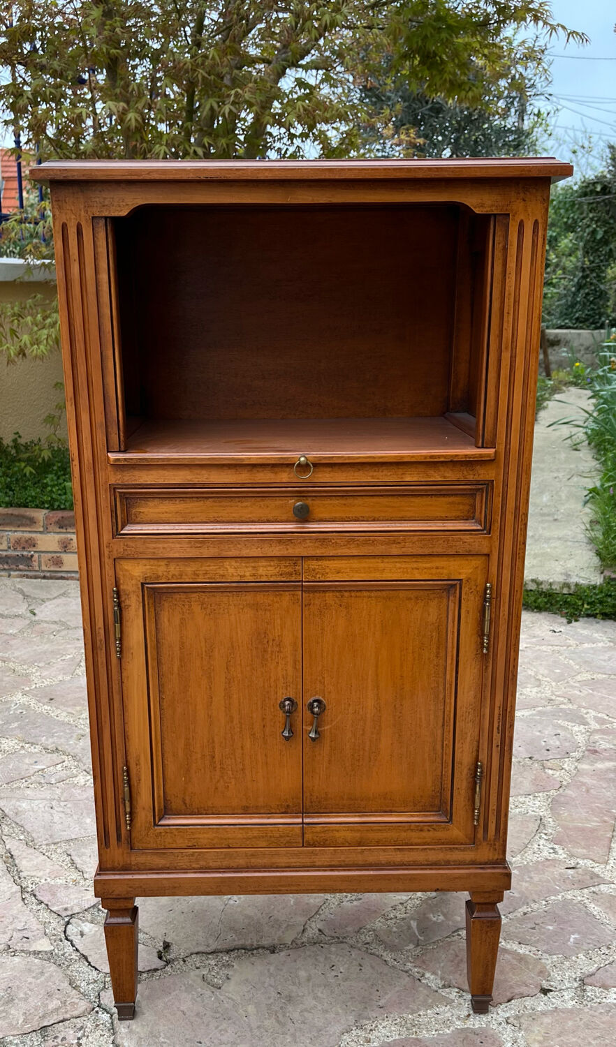 Small antique storage unit