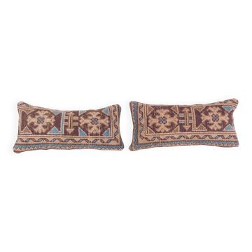 Lot de 2 housses de coussin turque vintage 25x51 cm