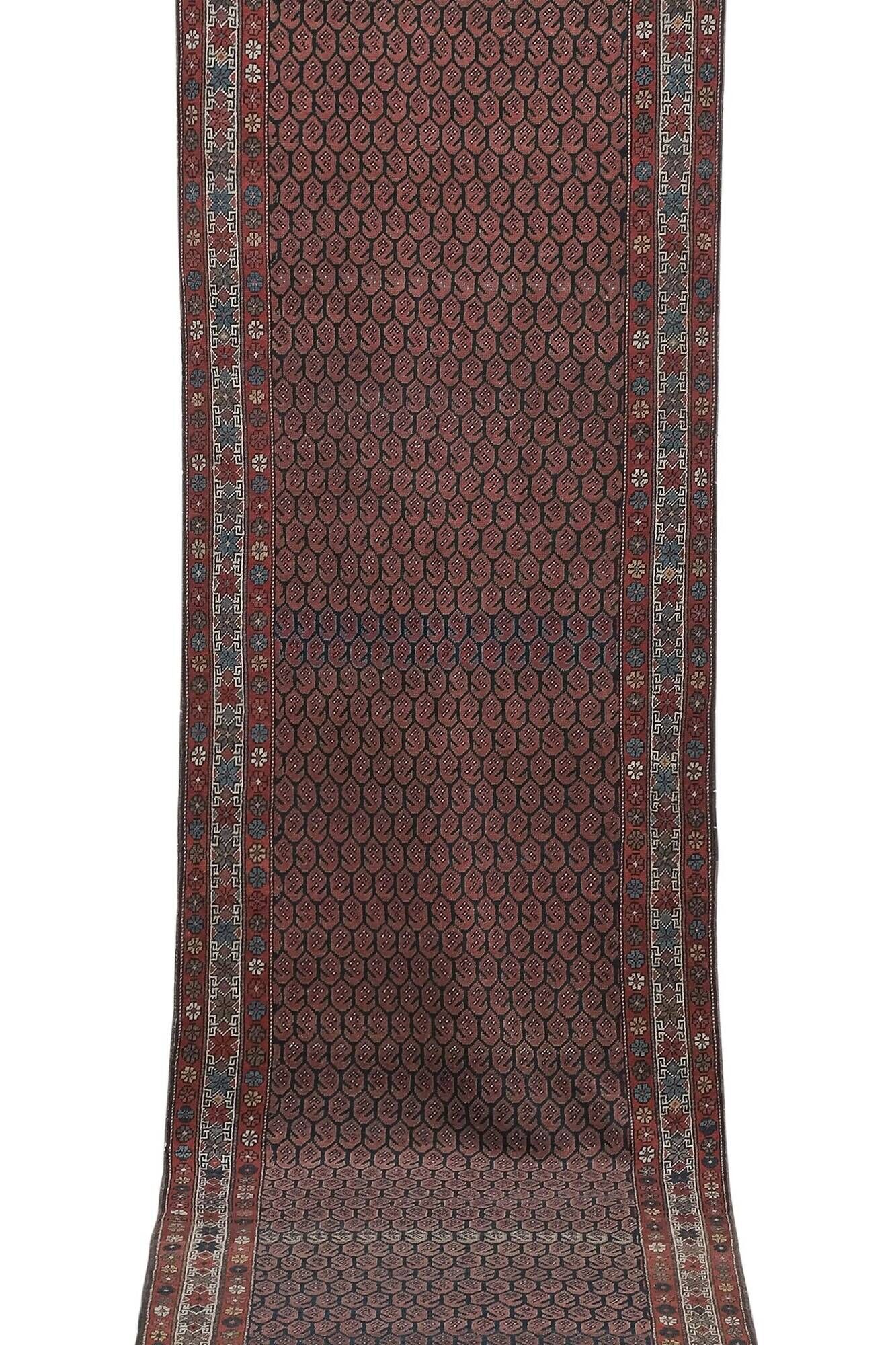Vintage Turkish hallway rug 117x410 cm
