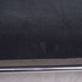 Danish "daybed" bench in leather and alcantara - 1980