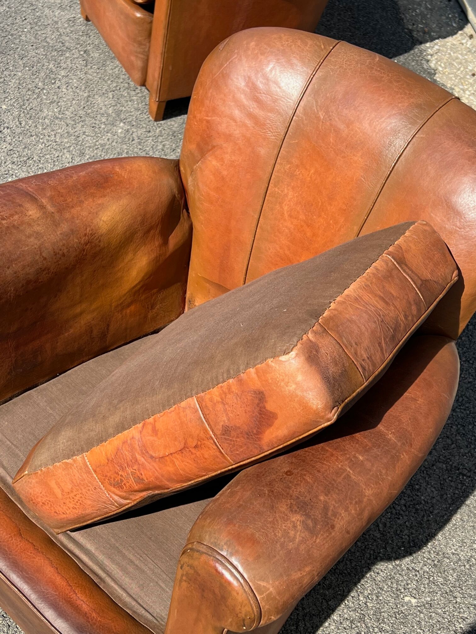 Leather clubs pair from the 1950s