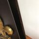 Matchbox holder (xxl) for steel and brass fireplace (fleur de lys) - vintage