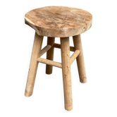 tabouret de berger bout de lit en bois massif brut