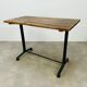 Table de bistrot pied fonte plateau bois