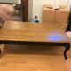 Black wood and oak coffee table – 4 storage drawers