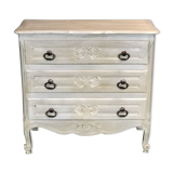 Louis XV style chest of drawers in oak wood 60s