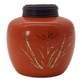 ginger jar tea pot coral porcelain gold mark Tongzhi - China