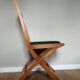 Set of 4 wood and leather chairs