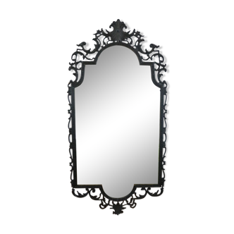 Mirror frame black metal baroque