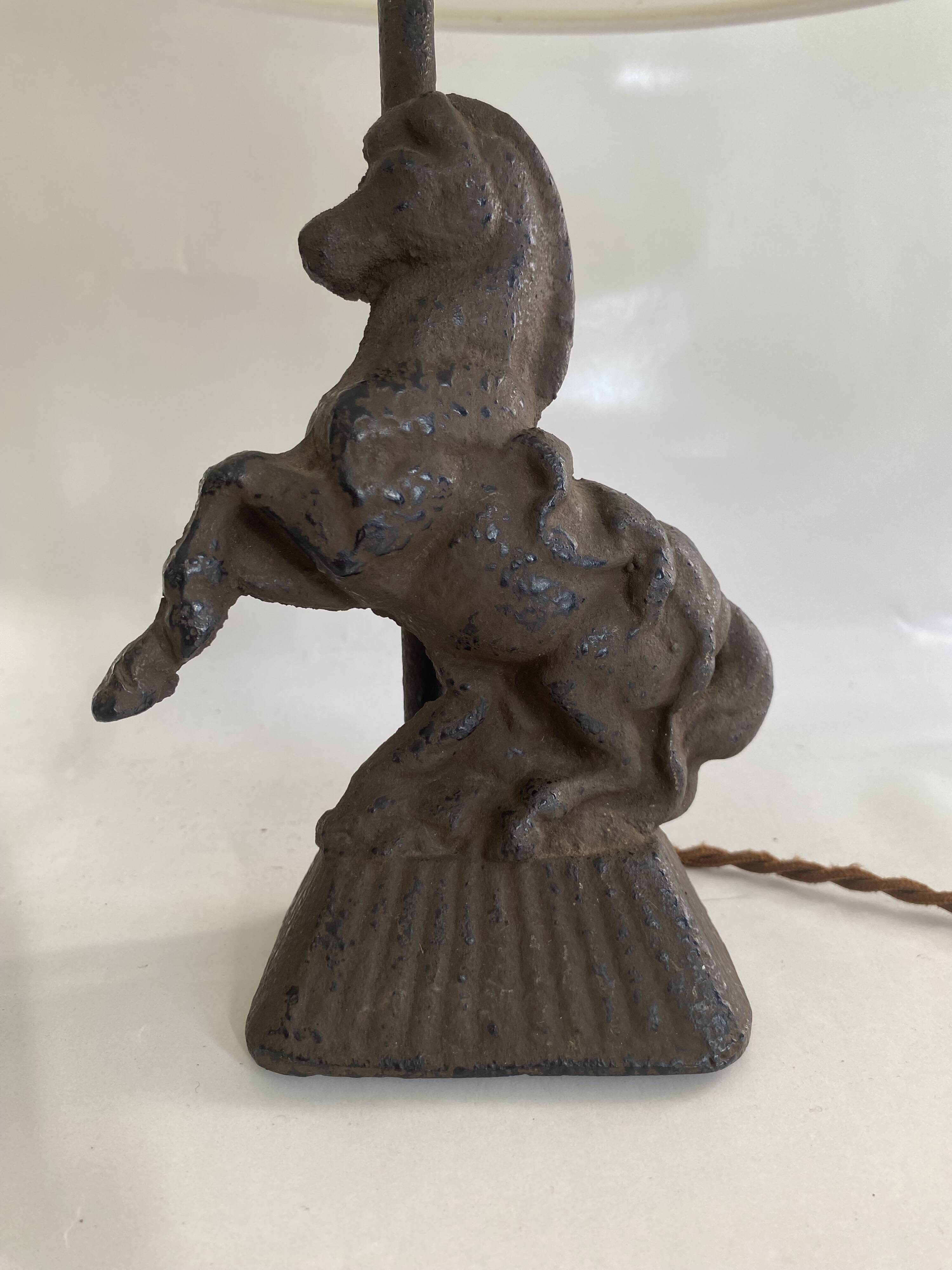 Metal lamp, fabric cable 2M, cotton shade