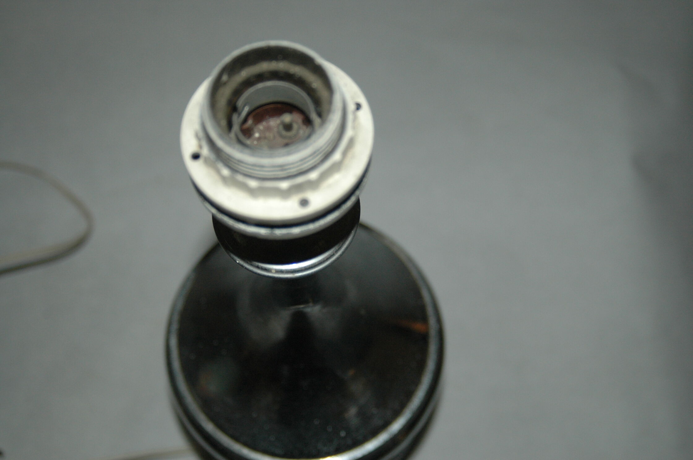 Lamp cast aluminum design chrome 60's