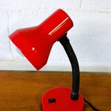 Red flexible desk lamp