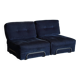 Canapé modulaire vintage en velours bleu nuit – 2 modules