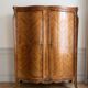 Louis XV wardrobe in floral marquetry and bronze.