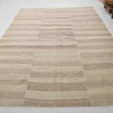 7x10 Beige & Brown Ethnic Kilim Rug 220x301Cm SK 35391