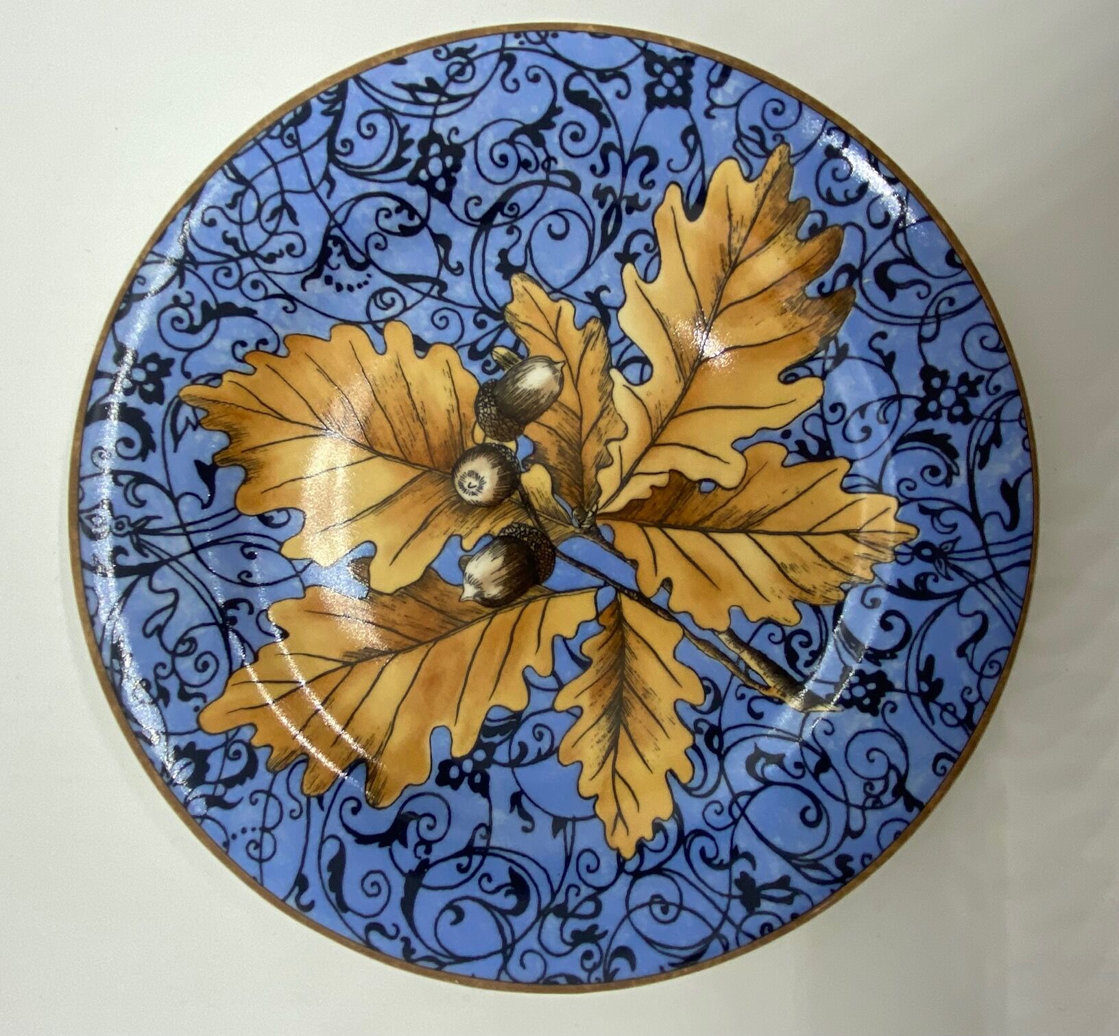 6 sofa plates, Oak leaves, Gien