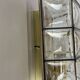 Wall light "Iron Rings" in brass and glass by Glashütte Limburg, Germany, 1970s
