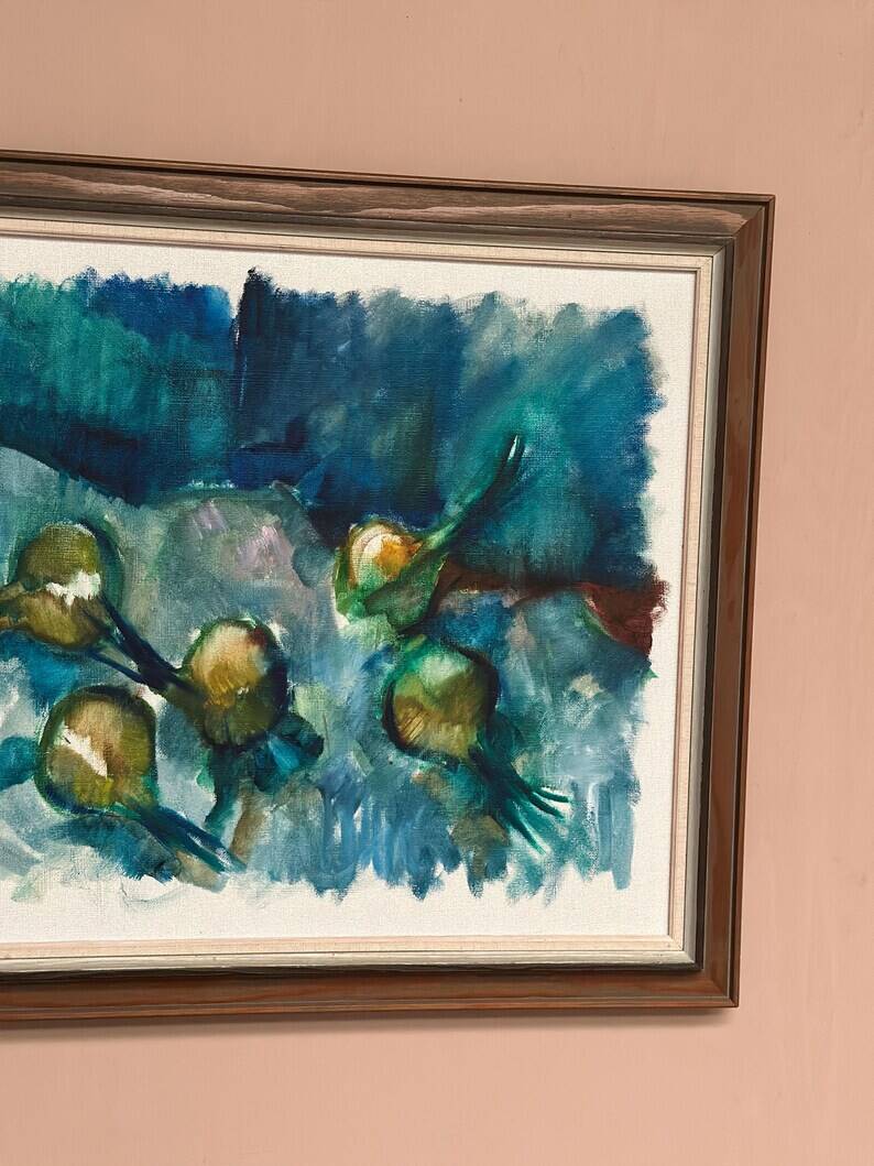 Original Swedish Oil on Canvas – "Abstract Composition" by Bergengren – Signed – Dated 1970 – Framed – 69 × 54 cm (27.2" × 21.3")