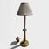 Superbe Lampe de Table Style Empire - Bronze Doré & Abat-jour Plissé