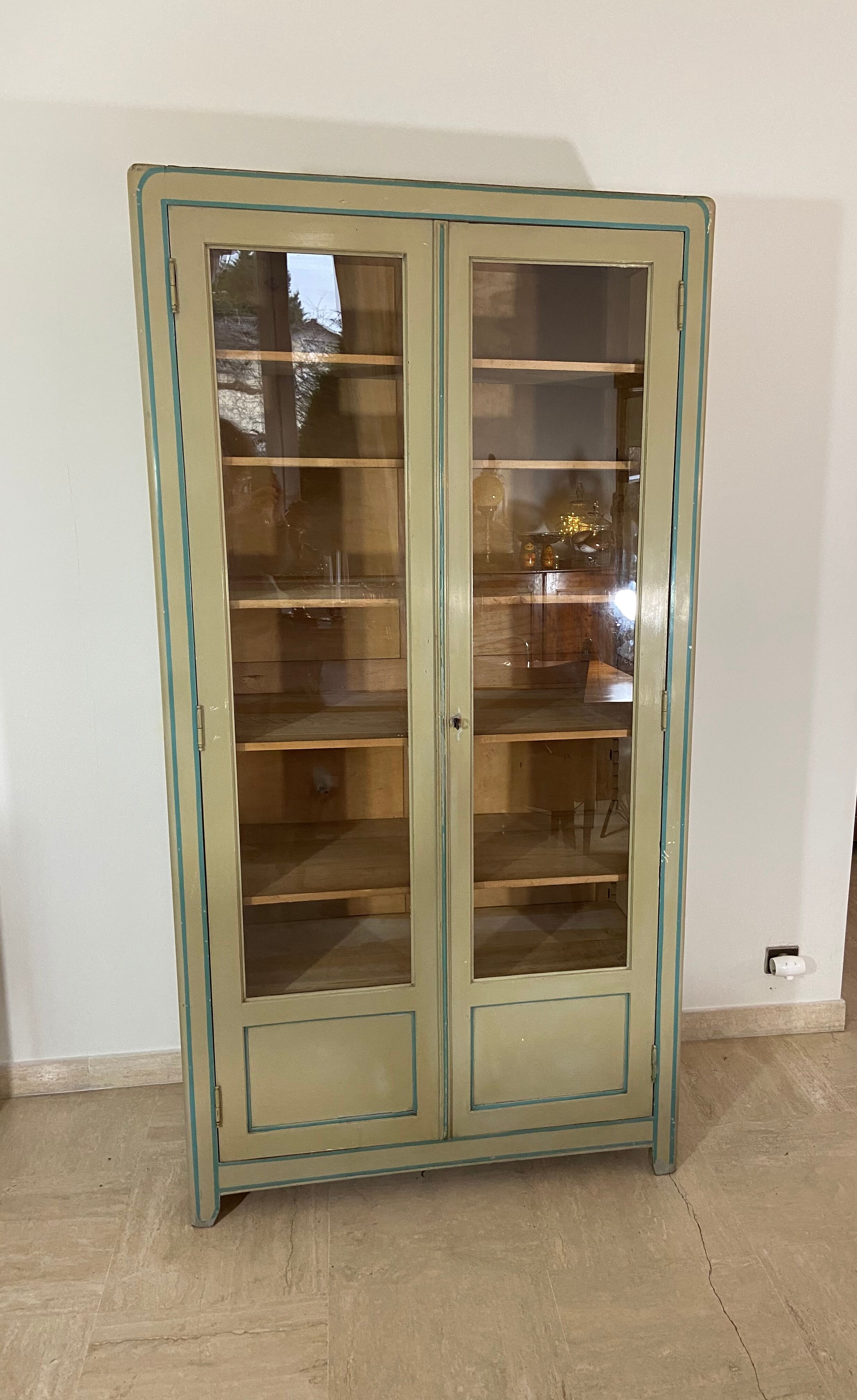 Glass-glazed Parisian wardrobe 1950