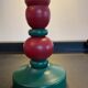 Duo of vintage Swedish wooden candle holders