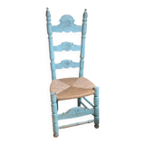 vintage turquoise wooden chairs