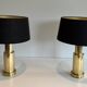 Paire de lampes modernistes en laiton