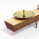 Wooden and brass candle holder