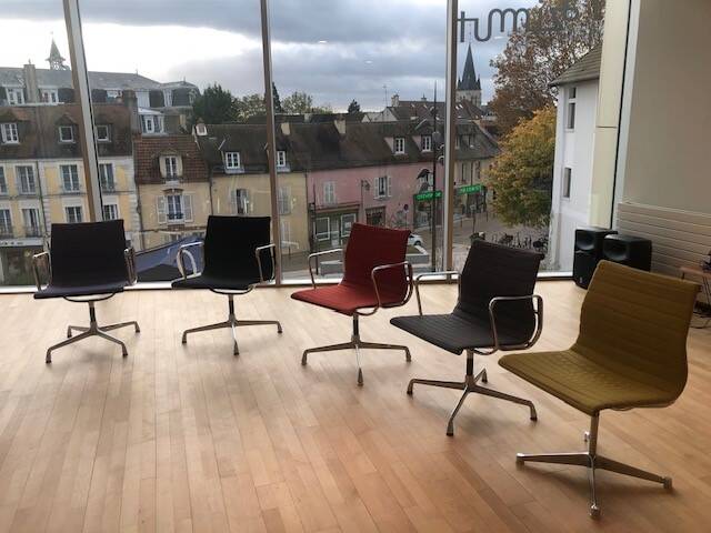 7 armchairs, 1 Charles & Ray Eames chair