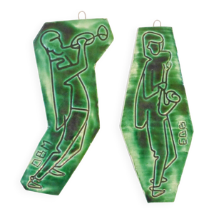 Paire de décorations - murales