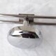 Chrome metal wall coat rack