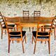 Extendable dining table in teak, butterfly extension by Van Pelt circa 1960.