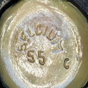 Large collection of 5 modernist glazed Belgian ceramics – Thulin / AIRAIN – Art Deco – 1930s-50s