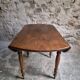 Table à abattants ancienne en chêne français, table à manger ronde, vers 1880–1920