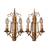 Classical High Quality Pair of Wall Lamps
