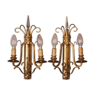 Classical High Quality Pair of Wall Lamps