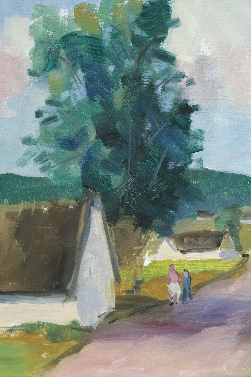 Axel Hamborn (1892-1971) Swedish modern landscape, 1960s, oil on canvas, framed