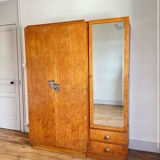 Art deco veneer cabinet