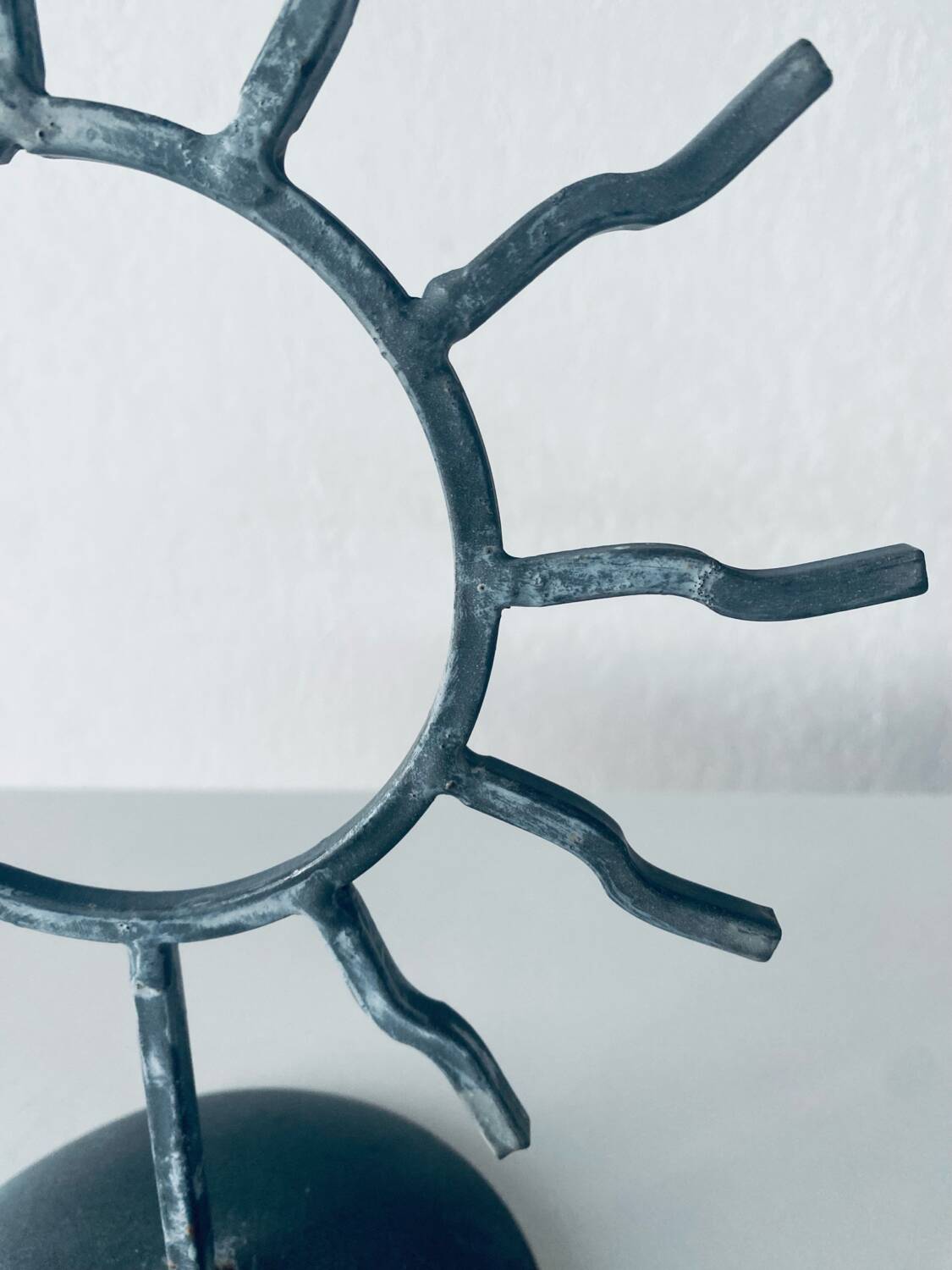 Iron sun candle holder