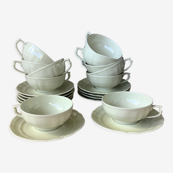Tasses Limoges B&C Bernadaud début 20ème