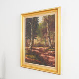 Painting „The Deep in the forest”, Scandinavian design, 1970s