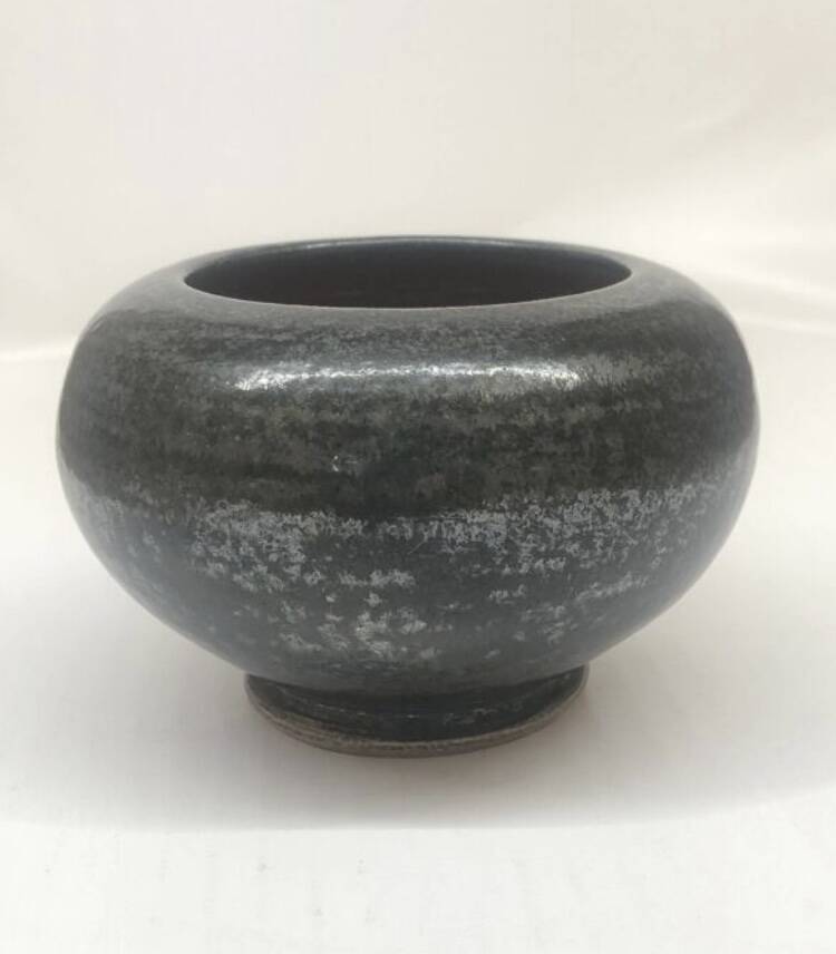 Glazed ceramic vase signed Pitot