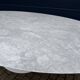Original Knoll Tulip oval dining table (244cm) in Carrara marble.