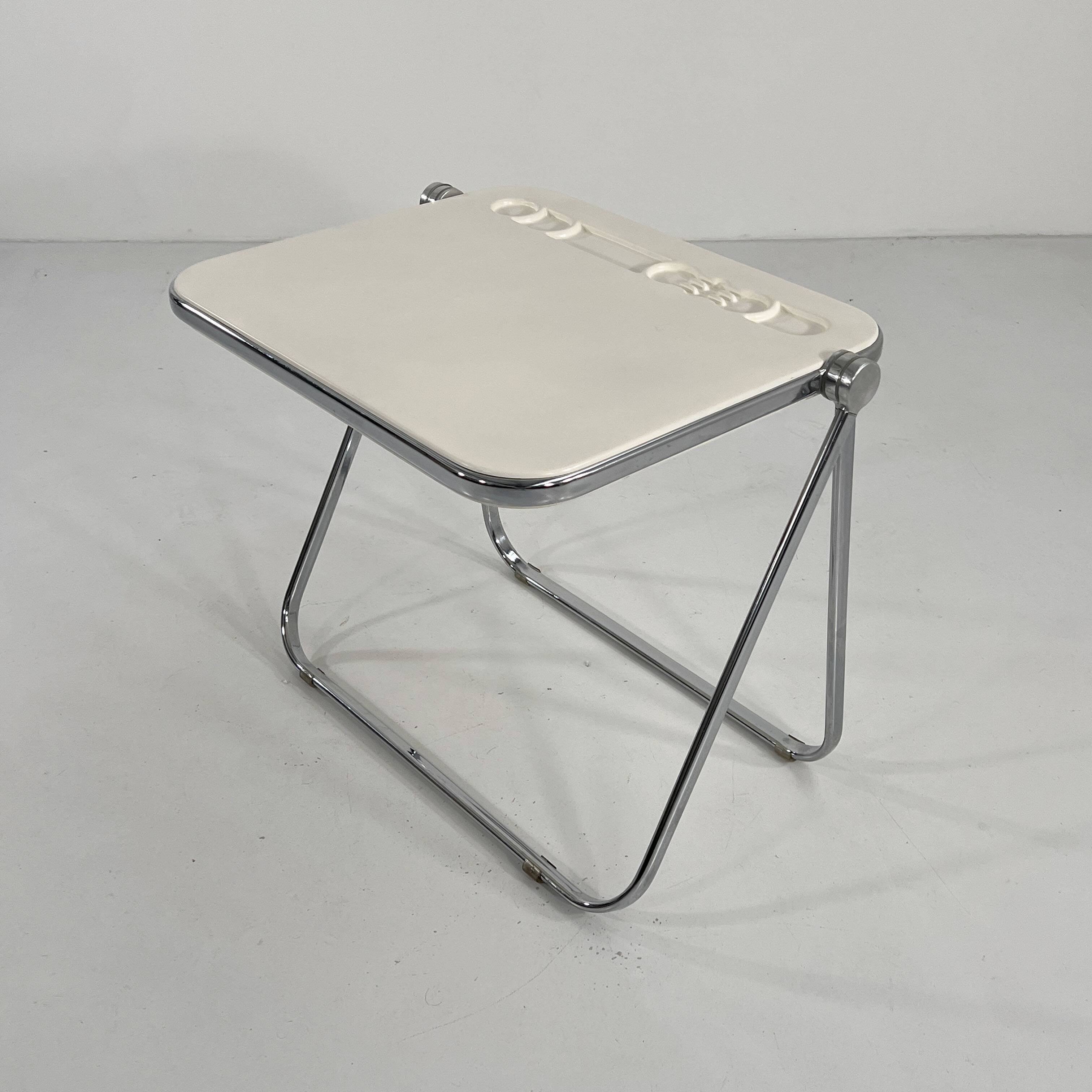 Platone white folding desk by Giancarlo Piretti for Anonima Castelli 1970