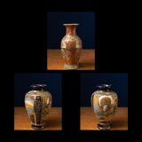 Set of 3 Handpainted Vases