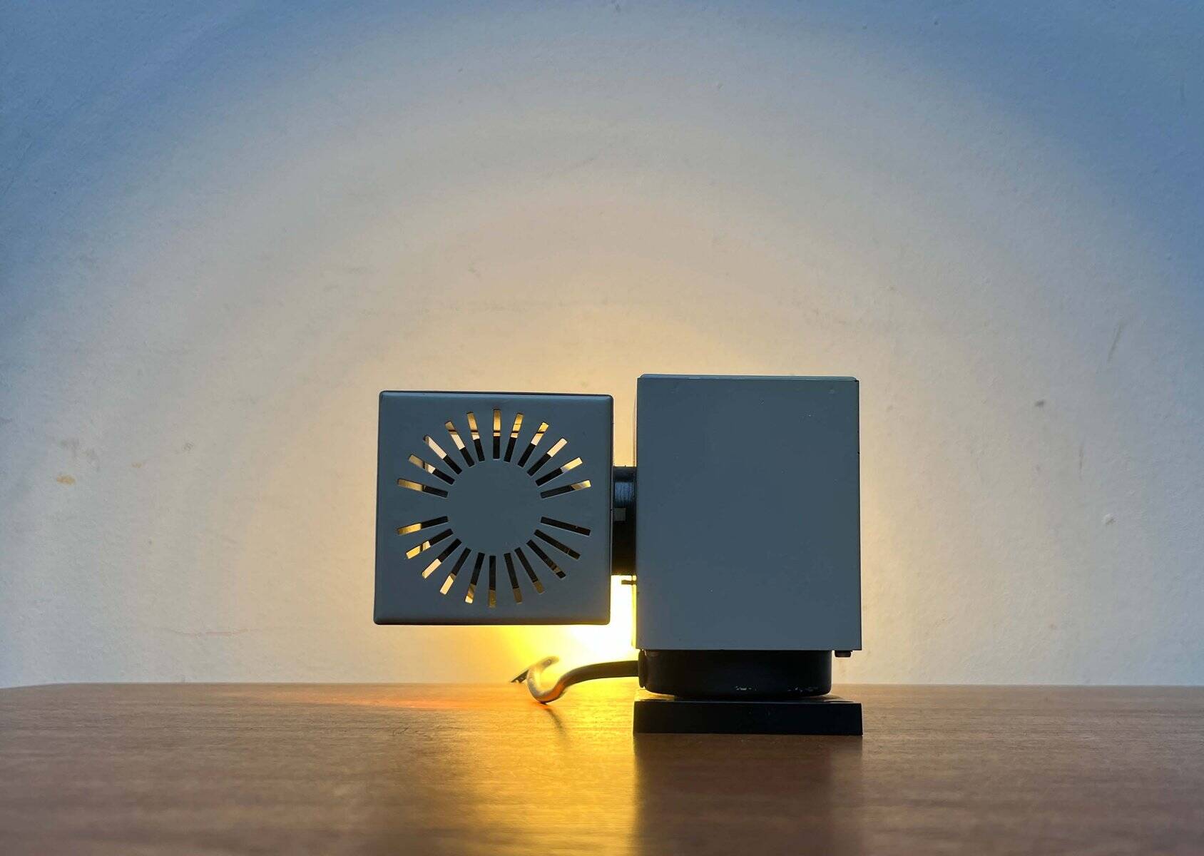 Mid-century minimalist cube wall table lamp 6015 by Kaiser, 1960