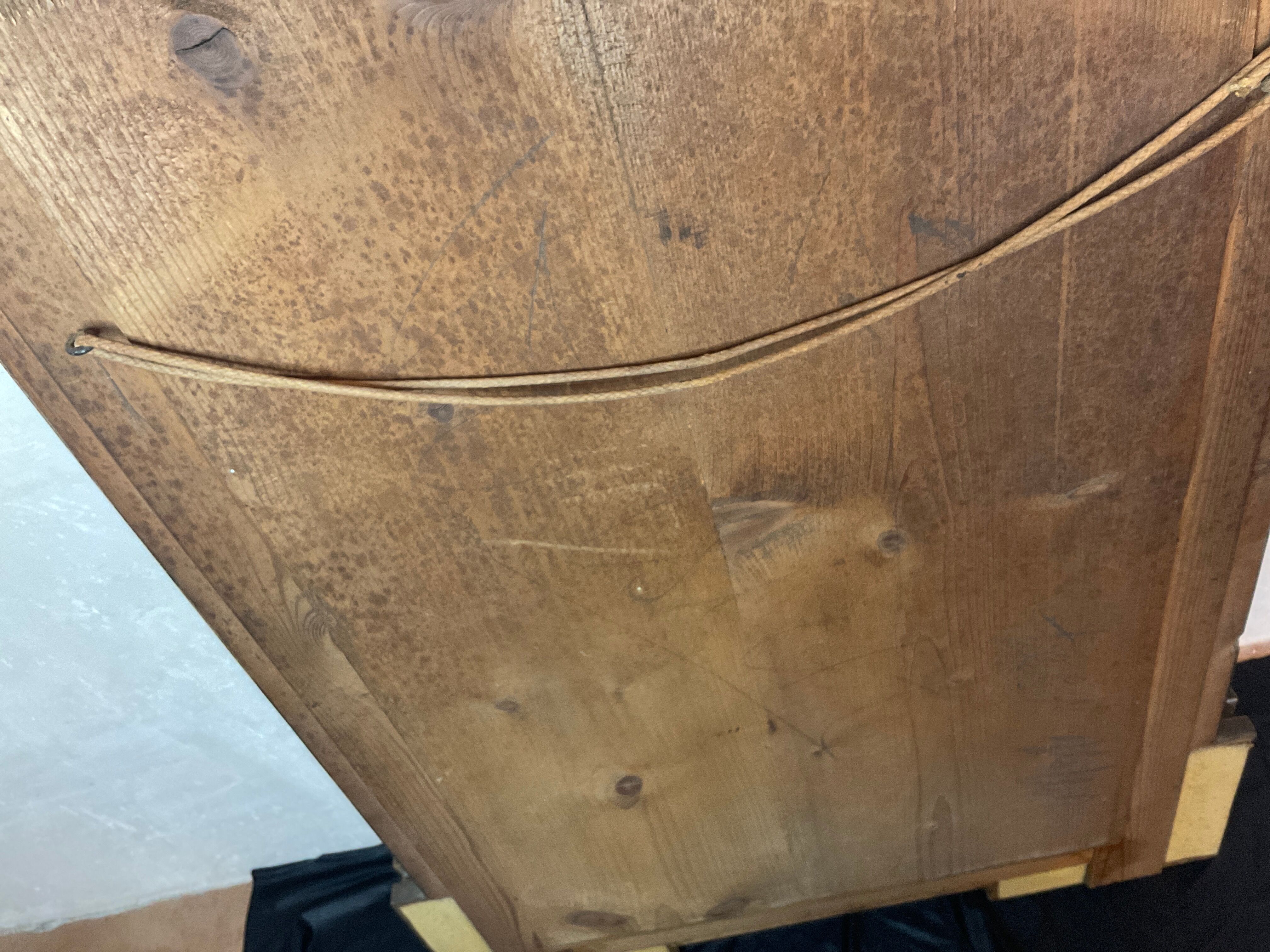 Mirror design art deco in wood geometric shape 58x84cm